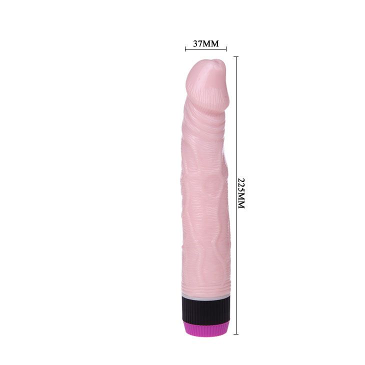 Вибромассажер розового цвета - 22,5 см.